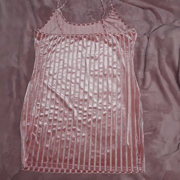 Pink and sliver stripe dress - Picture 6 of 8